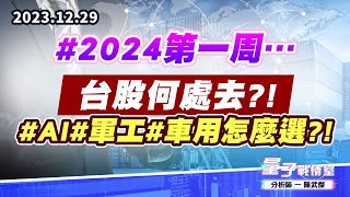 【量子戰情室】#陳武傑 1229 #2024第一周…台股何處去?!#AI#軍工#車用怎麼選?! (圖)
