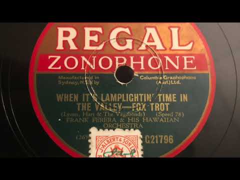 Hawaiian Steel Guitarist Frank Ferera’s final 78 RPM release! Regal Zono G 21796