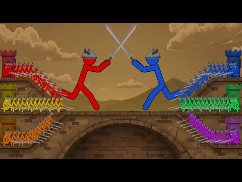 Battle Stickman 3v3 Bridge Clash (Rematch) ~ Medieval Battle Fight