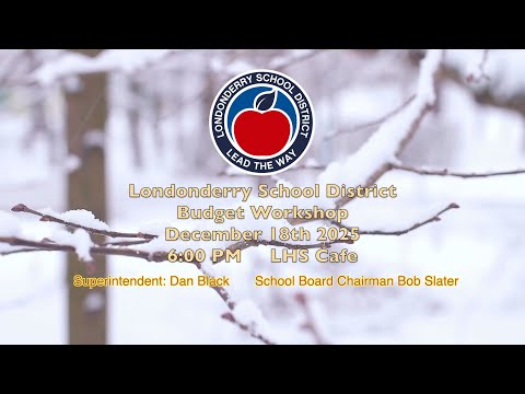School Board Budget Workshop 12-18-25