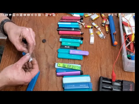 Part of a video titled How to recharge ANY disposable vape with any PHONE CHARGER ...