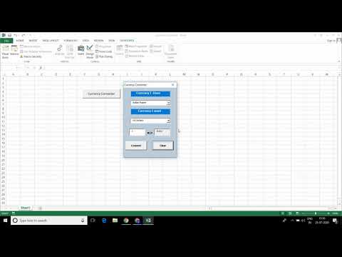 16. Excel VBA - Designing Currency Converter using Userform