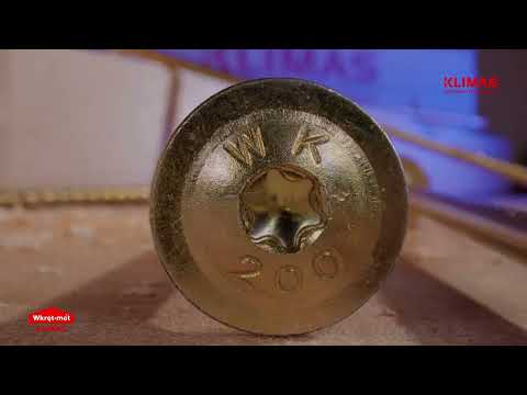 Шуруп конструкційний для твердих порід деревини Wkret-Met WKCP головка з пресшайбою Torx жовтий цинк