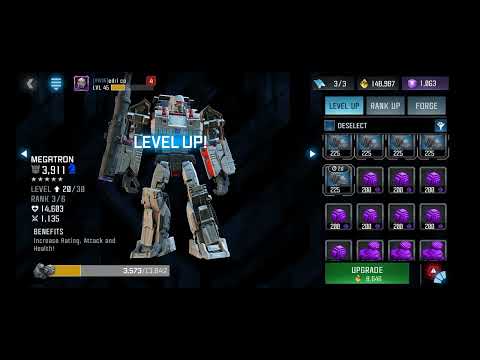 Rank up Megatron G1 5 stars to rank 3 | Transformers forged to fight