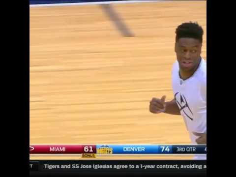 emmanuel mudiay dunks over hasn whiteside 1.15.16