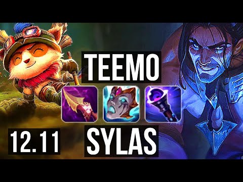 TEEMO vs SYLAS (TOP) | 7/0/10, 2.7M mastery, 900+ games, Godlike | NA Diamond | 12.11