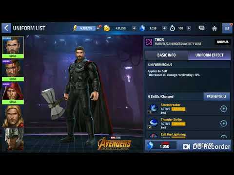 MARVEL FUTURE FIGHT~October event~Thor Infinity war costume.