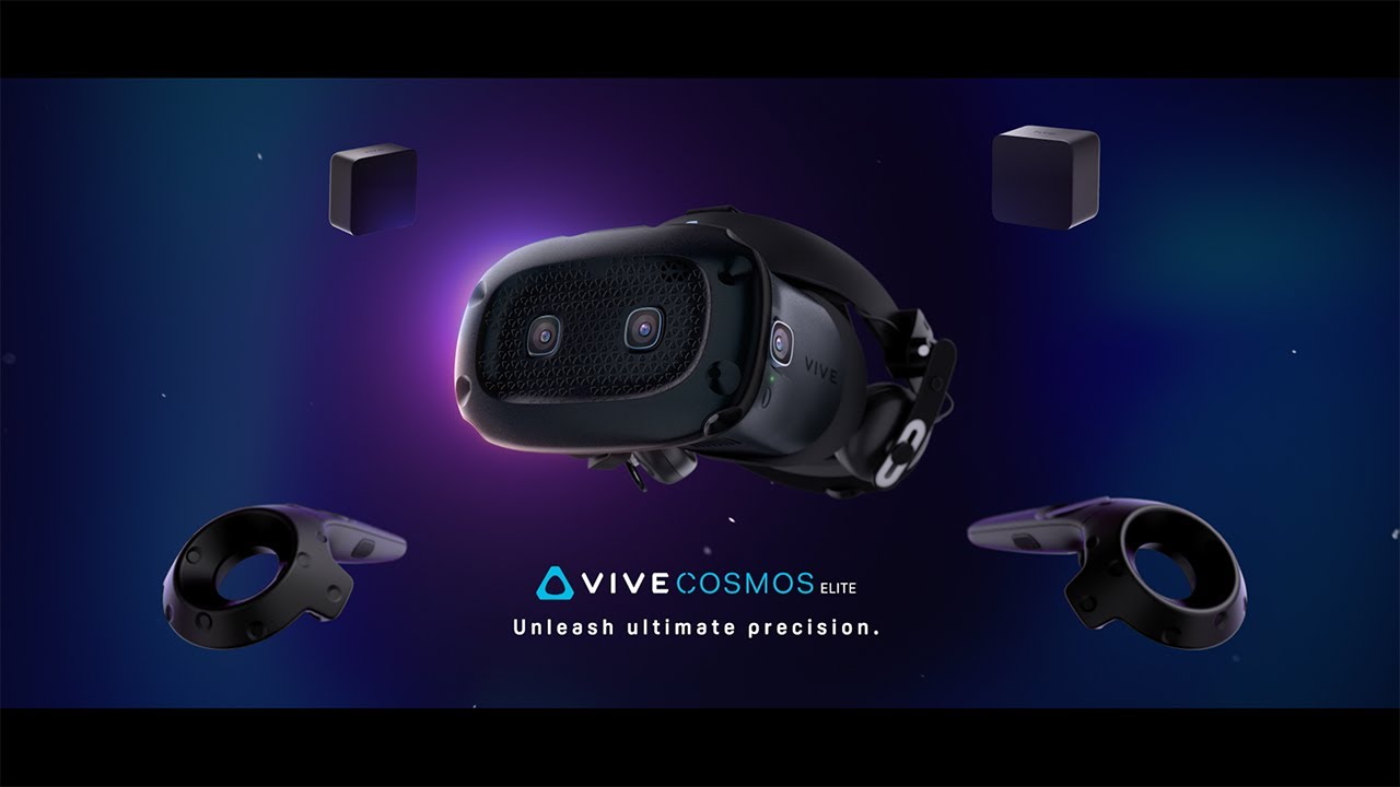 HTC Vive Cosmos Elite Virtual Reality System, Dual 3.4" LCD Panels, 2880 x 1700 Combined Resolution, Built-In Microphone | 99HART000-00 / 99HART00700