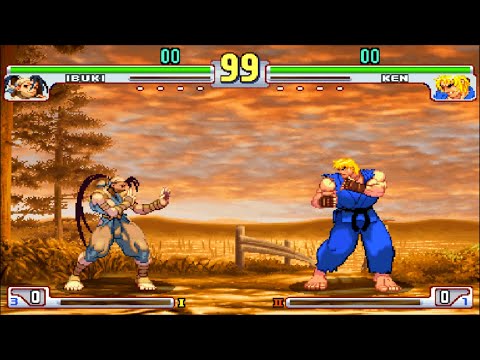 Ibuki vs Ken! Street Fighter III CPU vs CPU