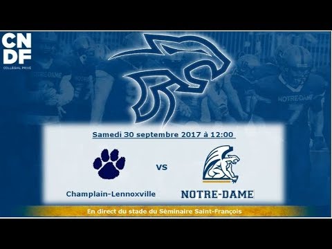 30 septembre 2017 - 1ère demie - Champlain-Lennoxville vs Notre-Dame
