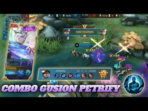 COMBO GUSION PETRIFY | GUSION 1 GLOBAL, GUSION MONTAGE, MOBILE LEGENDS - MLBB