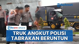 Detik-detik 4 Truk Polisi Tabrakan Beruntun di Surabaya: Warga Dengar Benturan Kencang, Bodi Ringsek