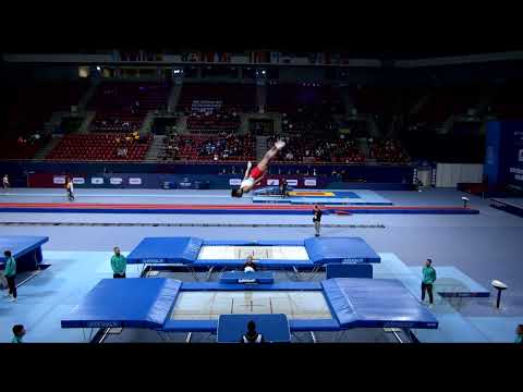 SCHULDT Matthias (GER) M - 2022 Trampoline Worlds, Sofia (BUL) - Q Trampoline Exercise 1