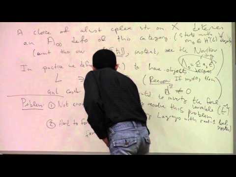 M. Abouzaid  --  Lagrangian Floer theory, revisited