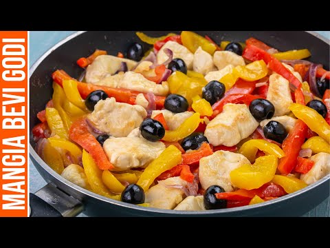 SPEZZATINO DI POLLO CON PEPERONI