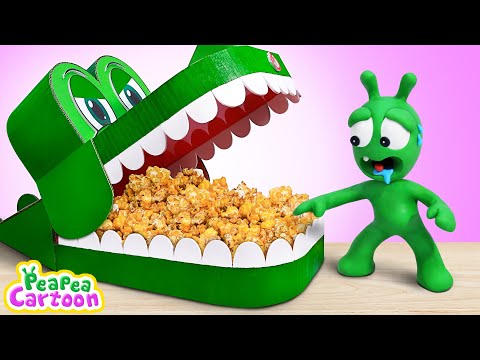 Pea Pea Making Popcorn with Crocodile Dentist and other stories for kids - Pea Pea Cartoon