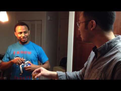 Gootecks & Mike Ross toast w/ snake scorpion liquor from Vietnam