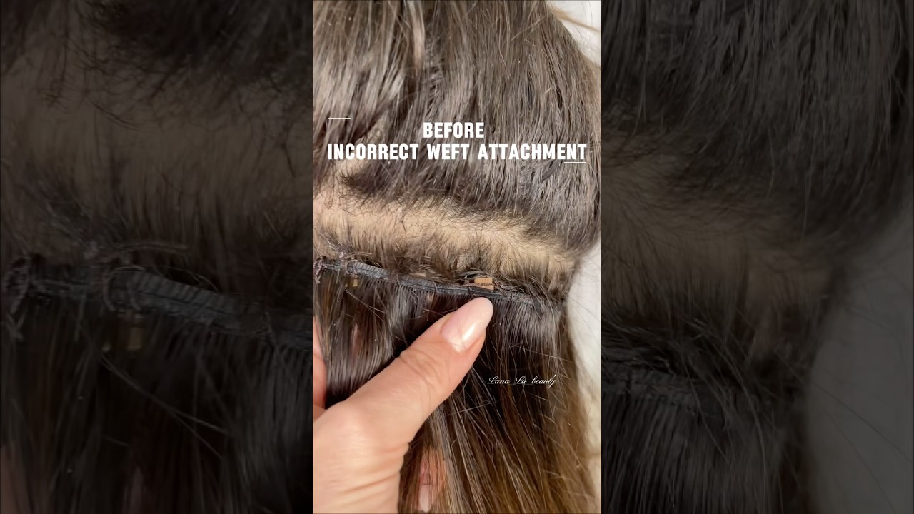Fixing a bad weft installation | Hair extension correction. weft extension. LanaLu Beauty