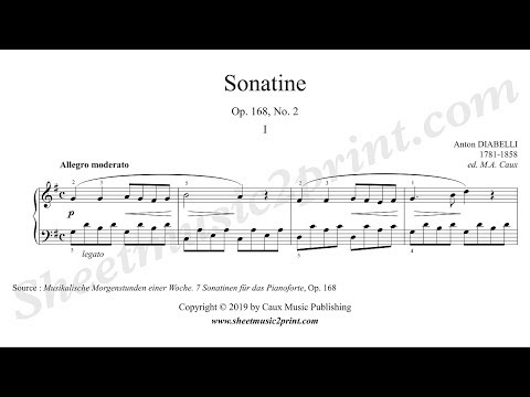 Diabelli : Sonatina Op. 168, No. 2 (1/3 : Allegro moderato)