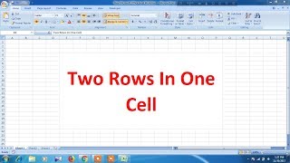How to add two rows in one cell in excel
