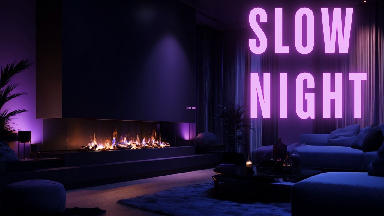 Slow Night R&B 🌙 Chill R&B Mix | Cozy Fireplace, Relaxing Soul & Late Night Vibes