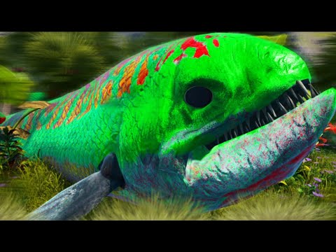 O CONFUSO  PEIXE FORA DA ÁGUA! FUI PEGO POR UM REDEMUINHO! Ark Survival Evolved