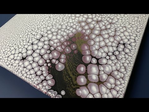 Acrylic Pouring Technique With Cells ~ Amazing Multicolor Pearl Pour ~ Fluid Art