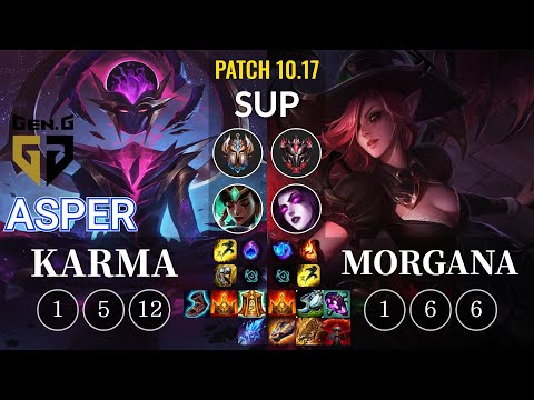 GEN Asper Karma vs Morgana Sup - KR Patch 10.17