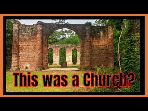 Old Sheldon Church Ruins South Carolina -- Lowcountry plantation landscape