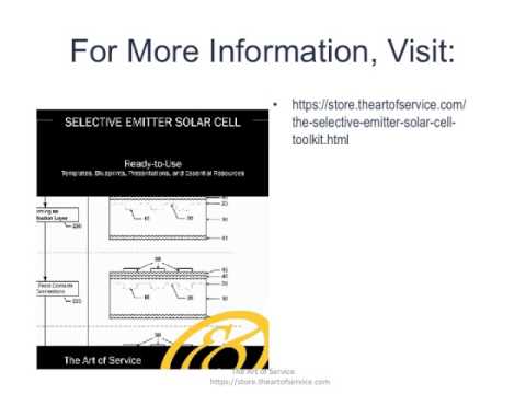 The Selective Emitter Solar Cell Toolkit