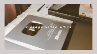 silver play button unboxing | how to edit vintage videos on mobile (vhs, retro filters, etc) 🎥