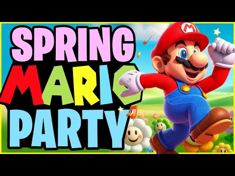 Spring Mario Brain Break Party 🍄 Freeze Dance & Run 🍄 Floor is Lava 🍄 Just Dance 🍄 Mario Challenge