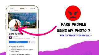 How to report fake account using my photo on facebook