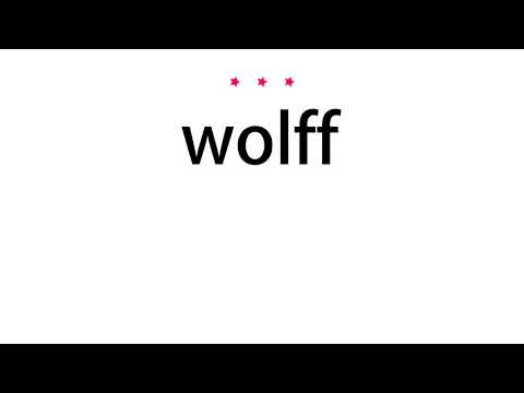 How to pronounce wolff - Vocab Today