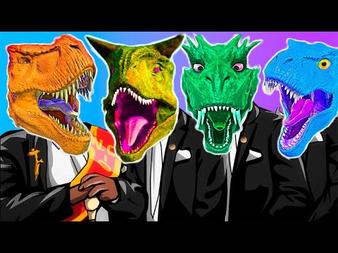 Wolverine T-Rex vs Daredevil Spinosaurus vs Pokemon I-Rex & Ultimasaurus - Coffin Dance Meme Song