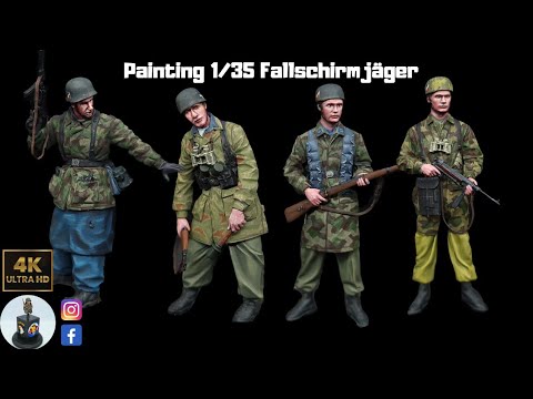 Figure painting tutorial 1/35 scale - German Paratroopers at Monte Cassino