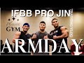 【神回】遂にIFBBPRO JINさん登場!!JINさんAKITOくんと腕トレ!!腕トレとは思えない程の高重量で徹底的に追い込む 中村直輝