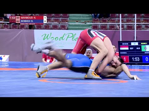 Round 3 GR - 59 kg: H. MAHMOUD (EGY) df. B. BENBRIH (ALG), 7-0