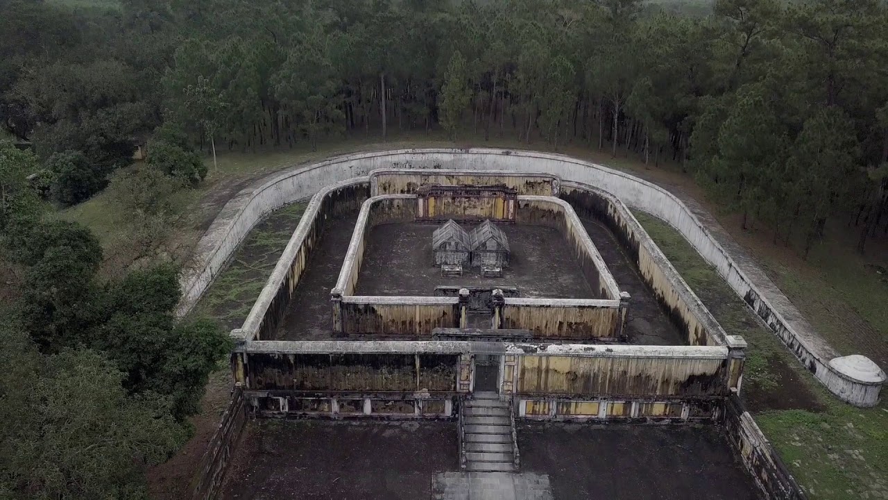 Discover the aerial panorama of Gia Long Mausoleum.
