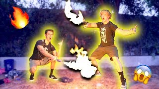 LIGHTING MY BROTHER'S BACKYARD ON FIRE!