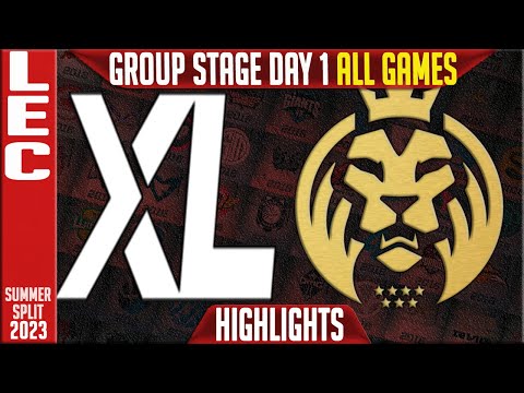 XL vs MAD Highlights ALL GAMES | LEC Summer 2023 Groups Day 1 | Excel vs MAD Lions