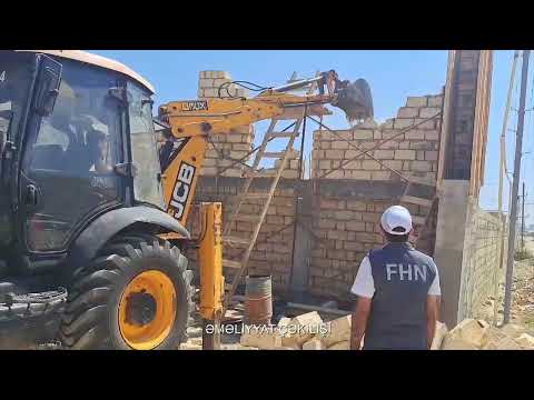 Fövqəladə Hallar Nazirliyi tərəfindən daha bir qanunsuz tikili sökülüb