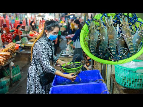 Cooking with sros: Buy fresh River Prawn from Market - Special river prawn curry stir fry - Yummy