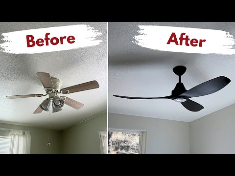 How to Replace an Old Ceiling Fan - Full Installation & Wiring Guide | Builds by Maz