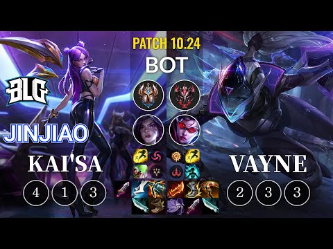 BLG Jinjiao Kai'Sa vs Vayne Bot - KR Patch 10.24