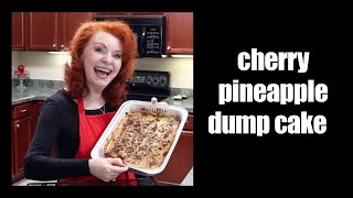 Cherry Pineapple Dump Cake #dumpcake #easydessert #howtomakeadumpcake