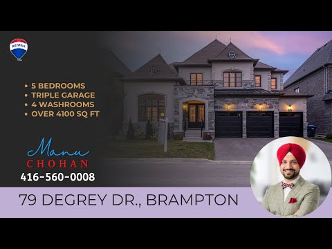 A Dream Home For Sale in Brampton East | Luxury 5-Bedroom House | 79 Degrey Drive, Brampton