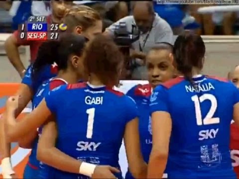 Superliga Feminina de Volei 2012/2013 (semifinal) jogo 2 - Unilever Sky 3 x 0 Sesi SP