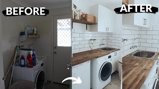 DIY LAUNDRY ROOM MAKEOVER [ON A BUDGET]