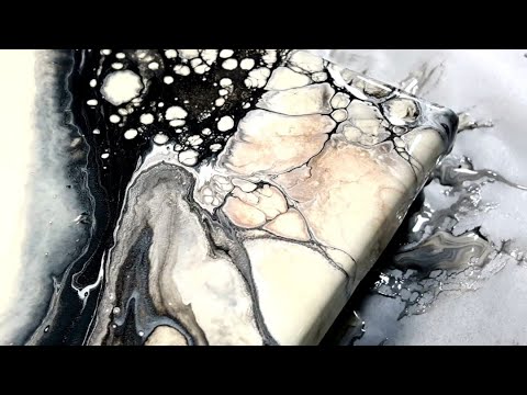 SIMPLISTIC Swipe, So Much DETAIL! Paint Pouring With Thick Acrylic Paint / Abstract Fluid Art (246)